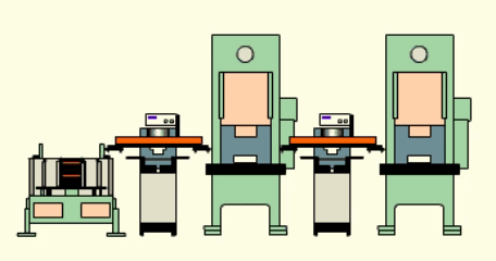 The working process of metal stamping