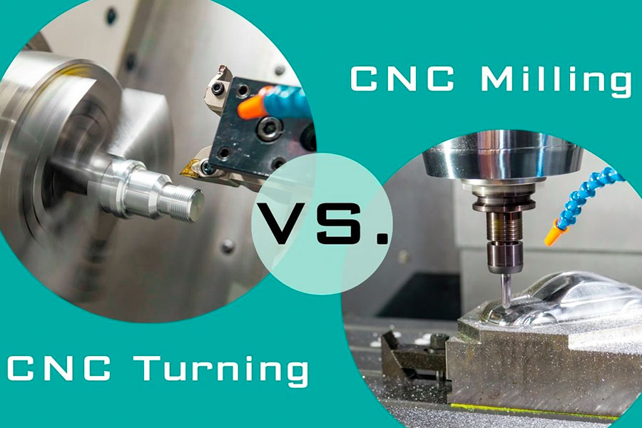 The difference between CNC milling and turning