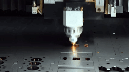 The working process of laser cutting