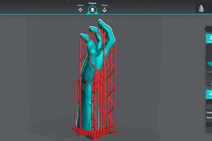 Design a 3D model of a suspended structure