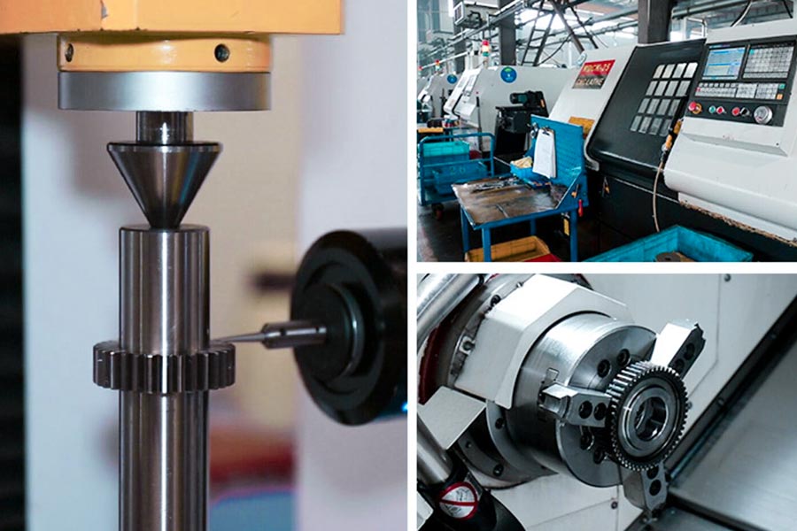 The working process of small gear machining